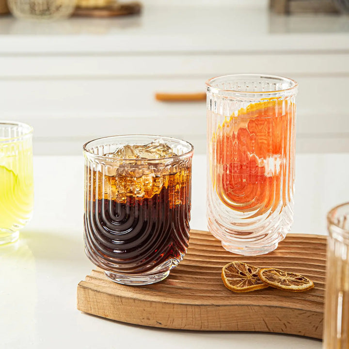 Lena Vintage Glasses, Set of 4