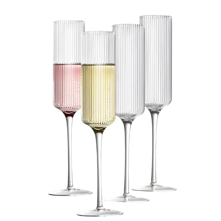 Payten Striped Champagne Flutes, Set of 4