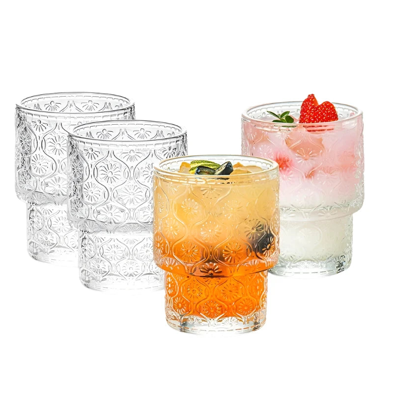Ellyse Vintage or Dotted Cocktail Glasses, Set of 4