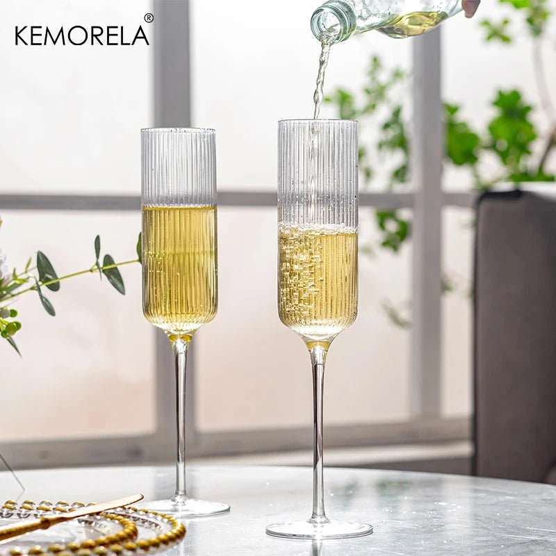 Payten Striped Champagne Flutes, Set of 4
