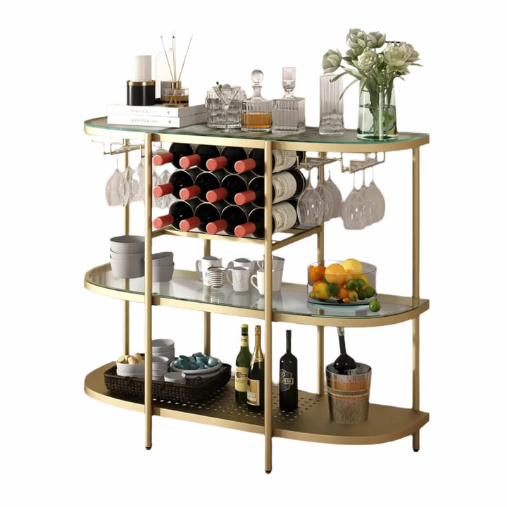 Carly Bar Shelf with Wine Rack