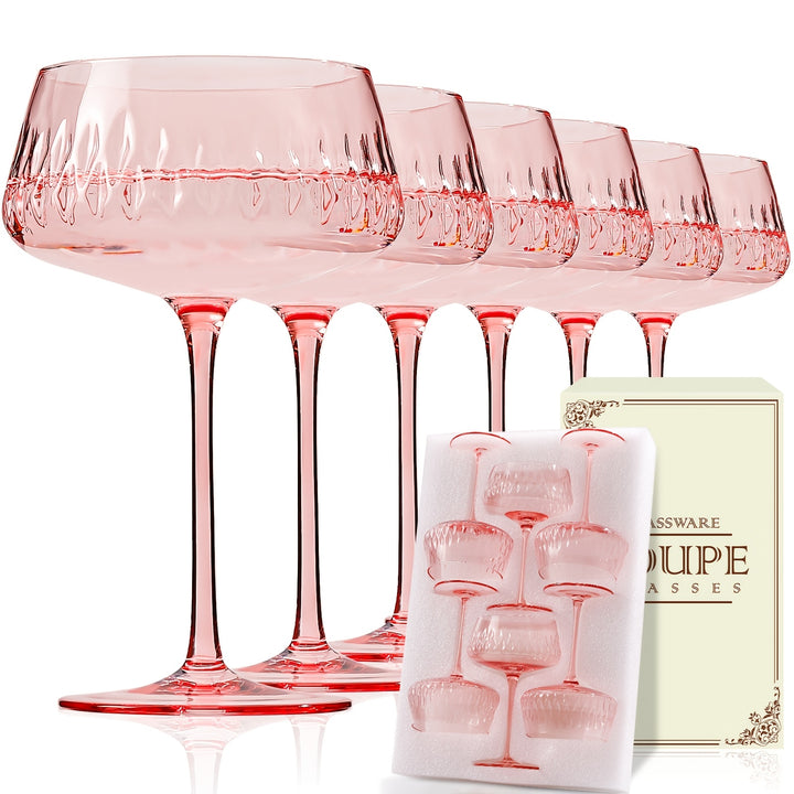 Penelope Pink Coupe, Set of 6
